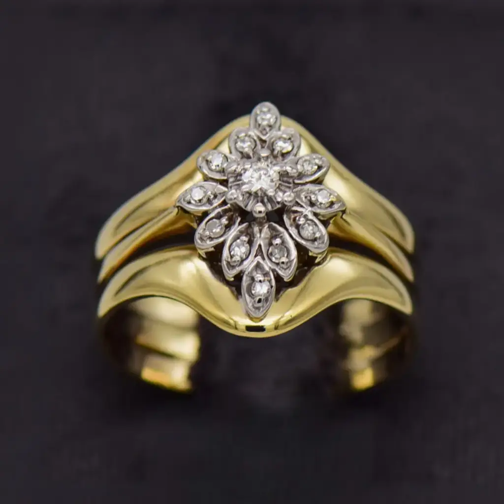 9ct Yellow Gold Wedding Ring Trip Set