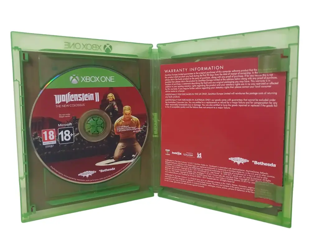 Xbox One Wolfenstein Ii: The New Colossus Game Disc