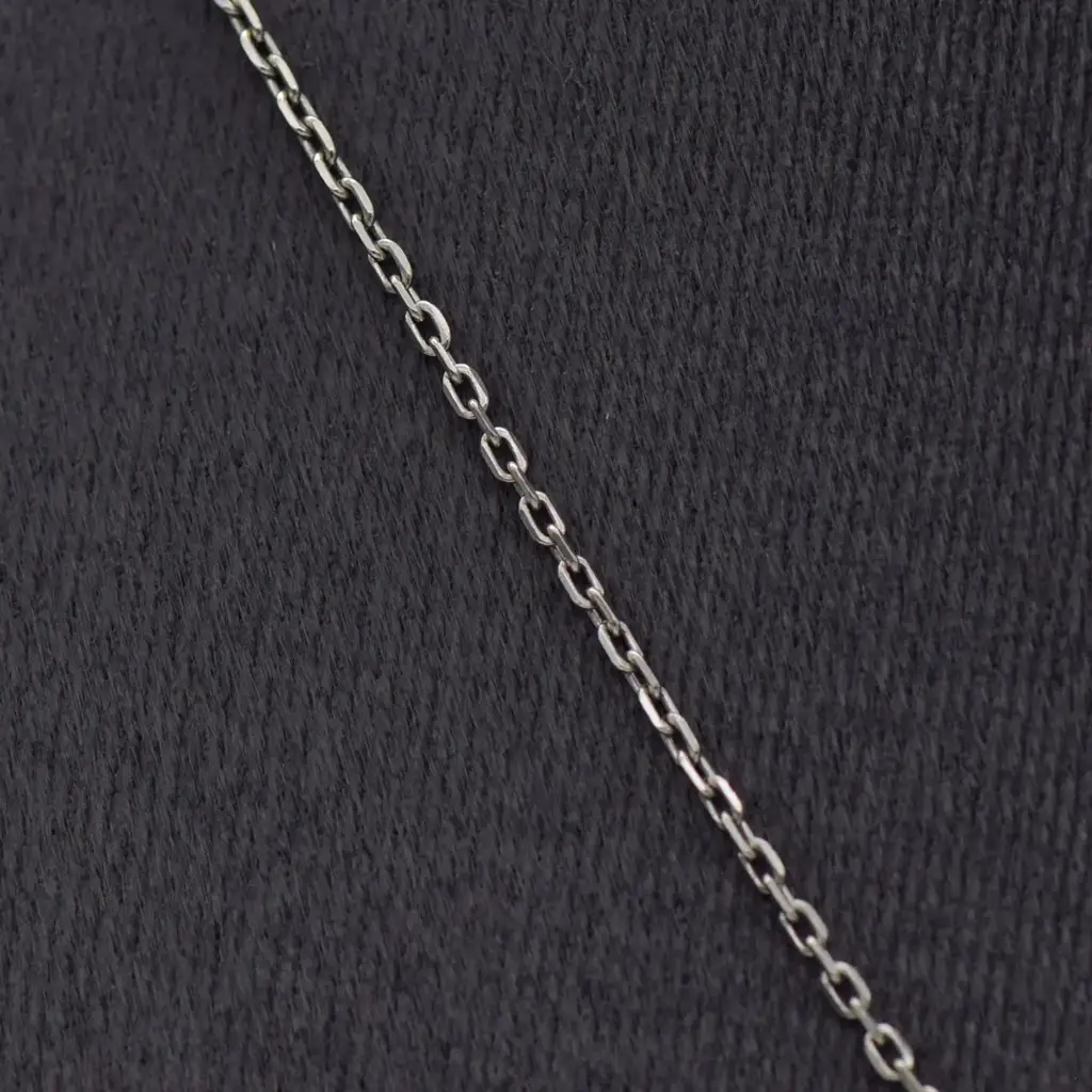 9ct White Gold Chain & Pendant - View 3