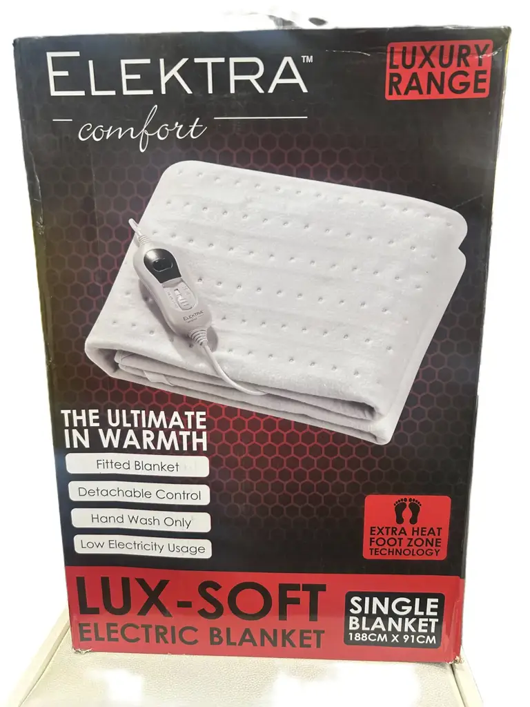 Elektra Sel-2101 Standard Fitted Electric Blanket, White, Single
