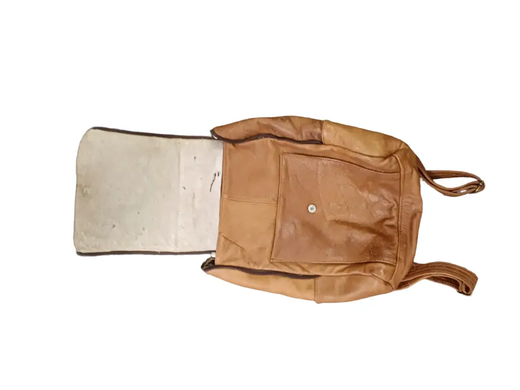 Brown Leather Backpack - View 2