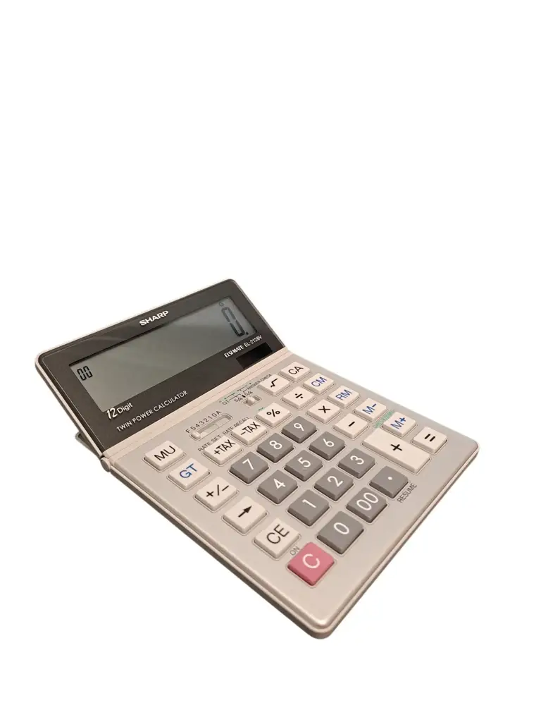 Sharp El2128v Semi-Desk Calculator - View 3