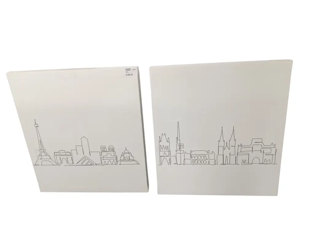 White Canvas Set Of 2 (B)