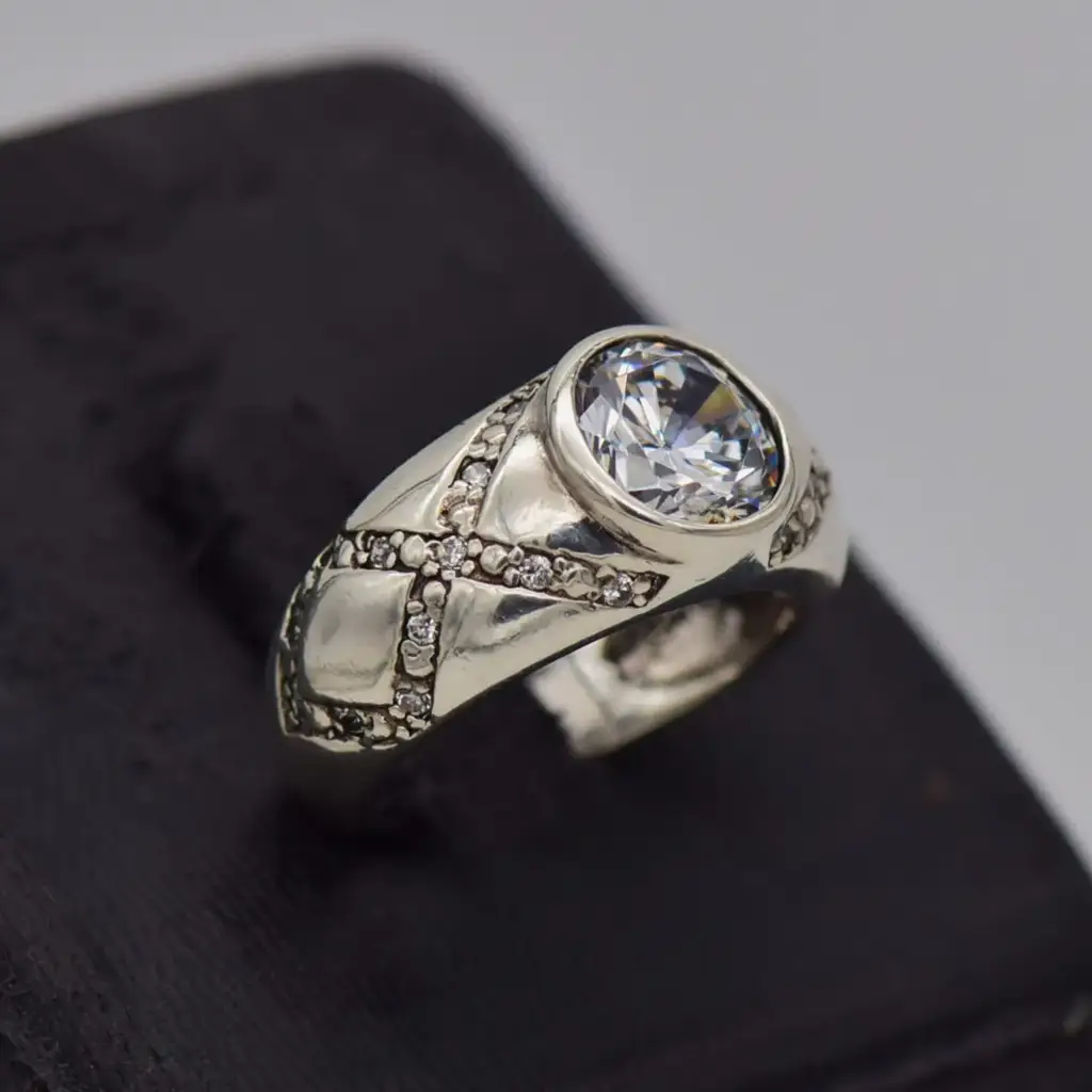 Silver-925 Dress Ring - View 2