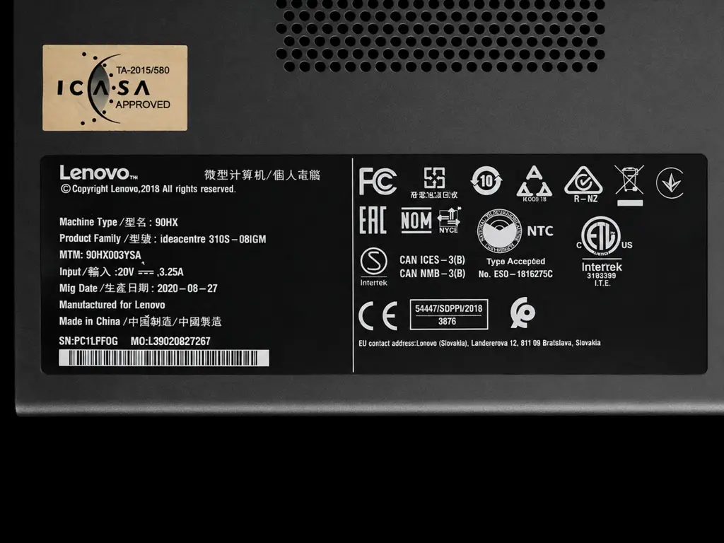 Lenovo Ideacentre 310S-08Igm Desktop Pc – Second Hand - View 2
