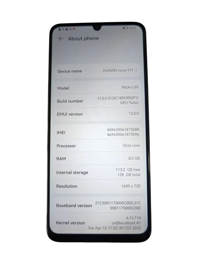 Huawei Nova Y71 128Gb Dual Sim Gold - View 2