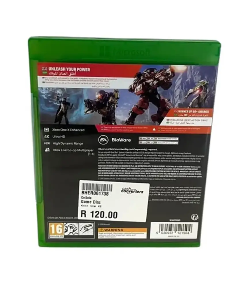 Xbox One Anthem Game Disc - View 3