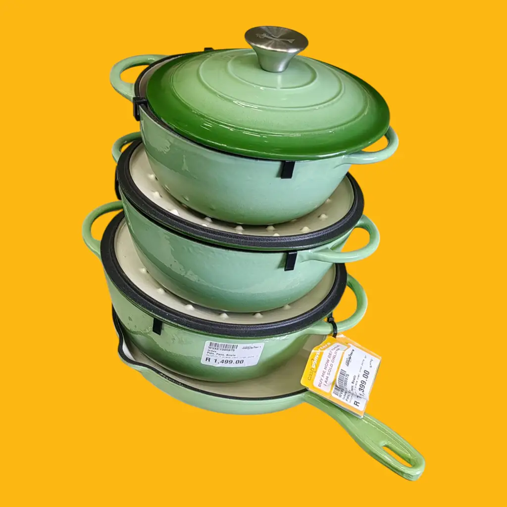 Olphin 7-Piece Enamel-Coated Cast Iron Cookware Set