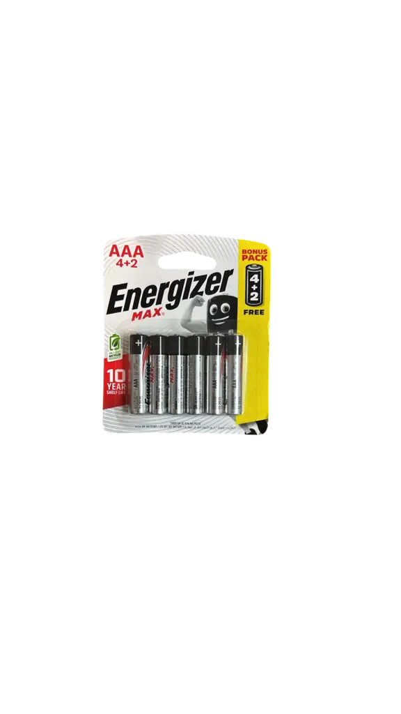 Energizer Max Aaa 4+2 Pack Alkaline