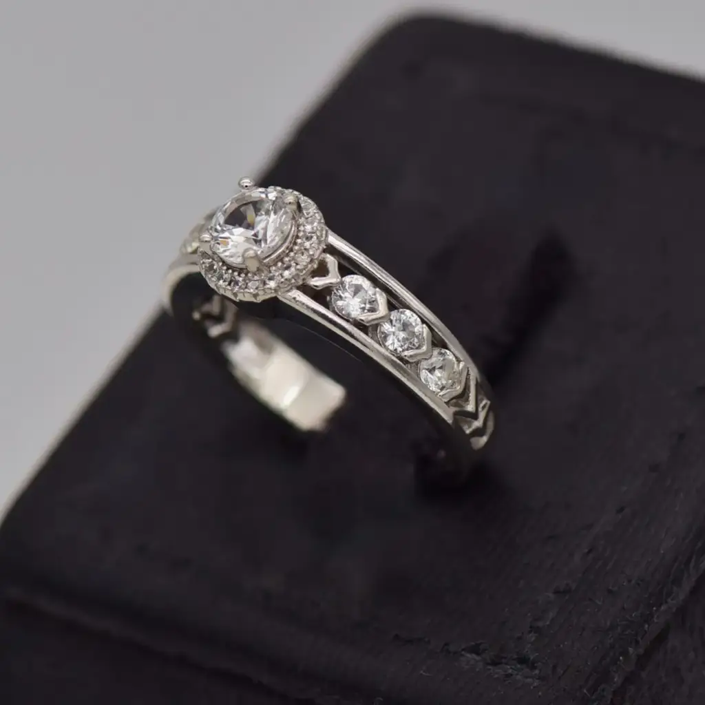 Silver-925 Dress Ring - View 3