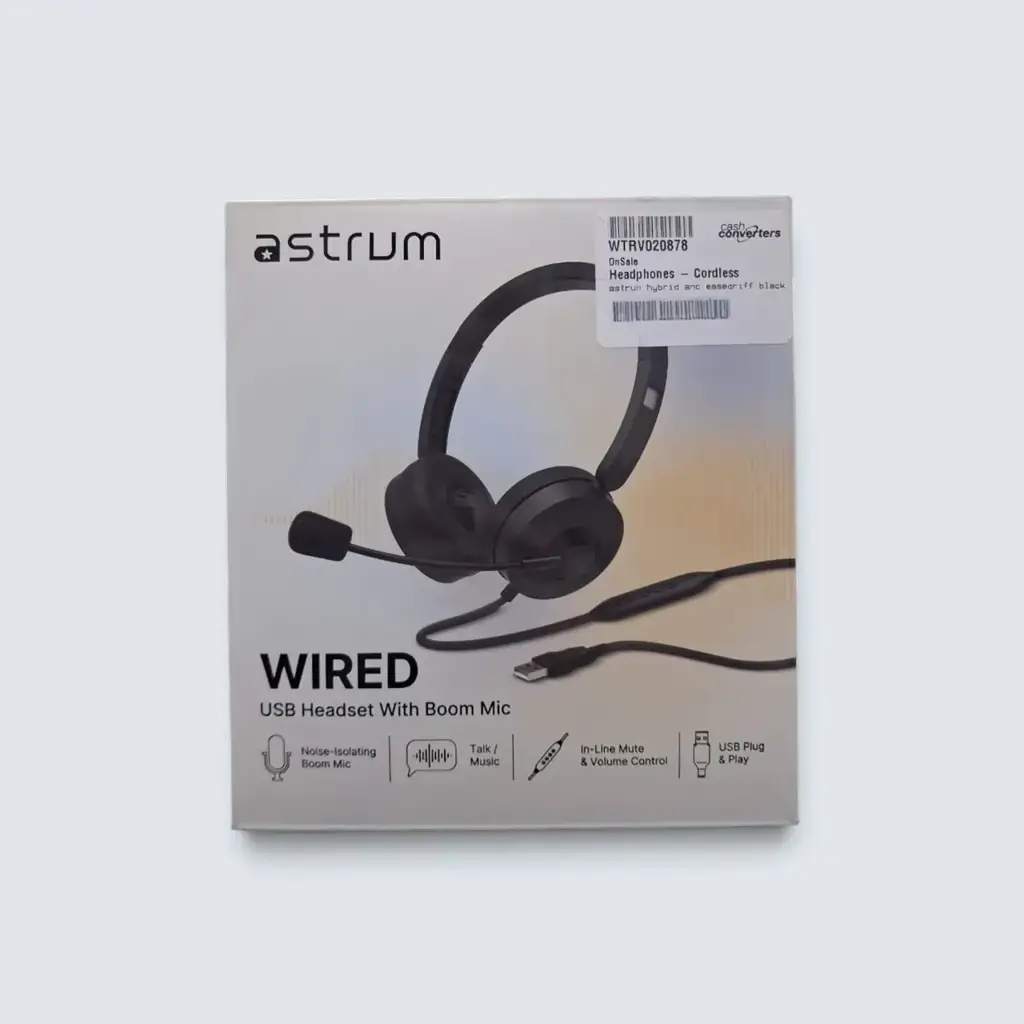 Astrum Hybrid Anc Easedrift Black Headphones - View 2