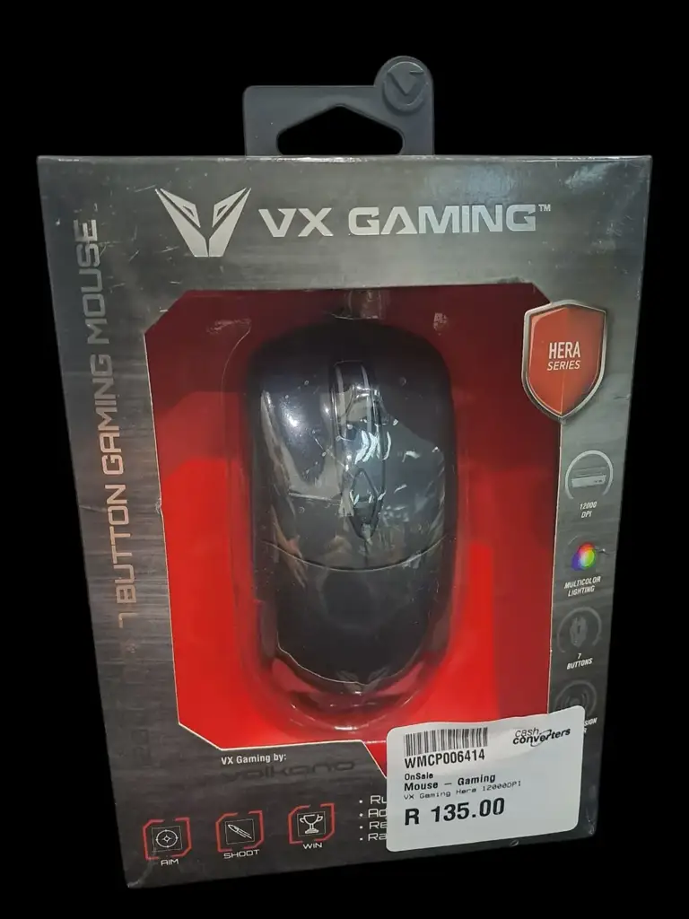 Volkano Vx Gaming Hera Series 12000Dpi 7 Button Gaming Mouse Vx 143 Bk