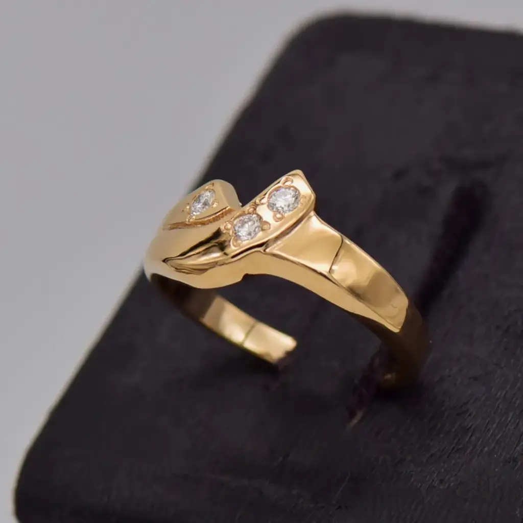 14ct Yellow Gold Dress Ring - View 3
