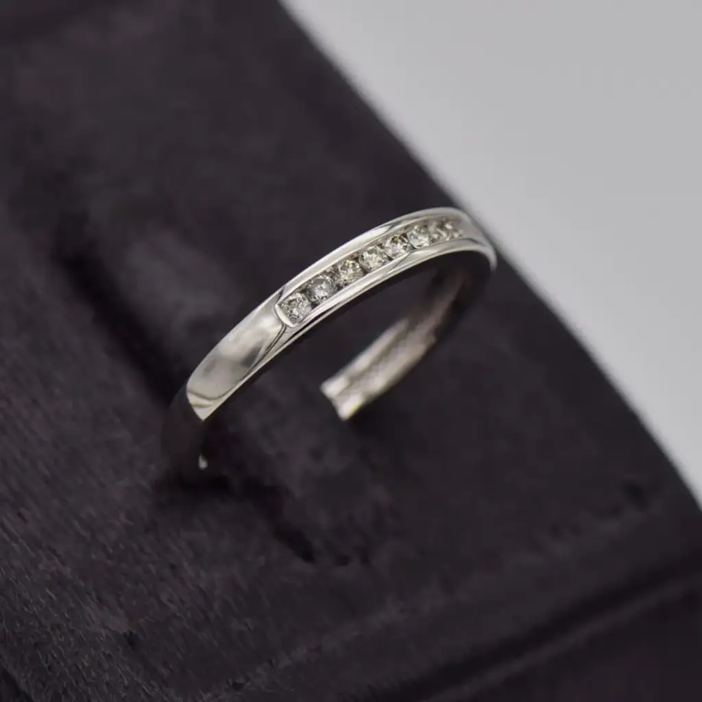 9ct White Gold Ring 1/2 Eternity - View 2