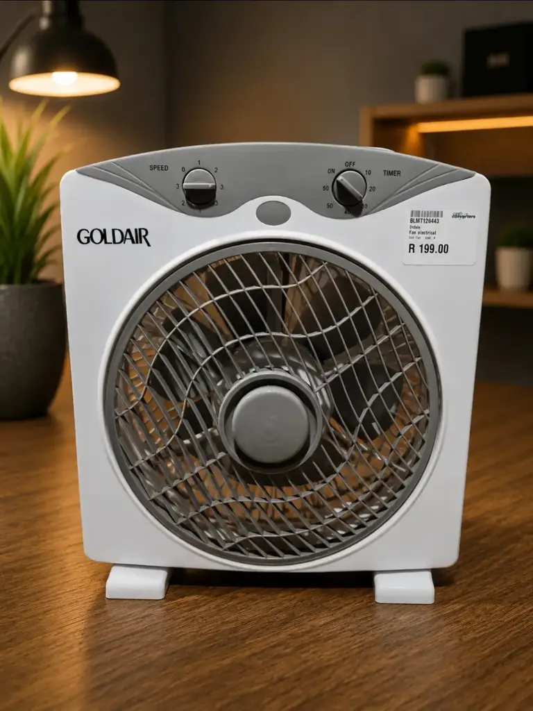 Goldair 25Cm Box Fan With Timer