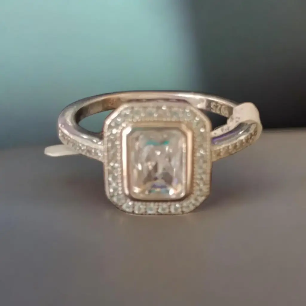 Sterling Silver Engagement Ring