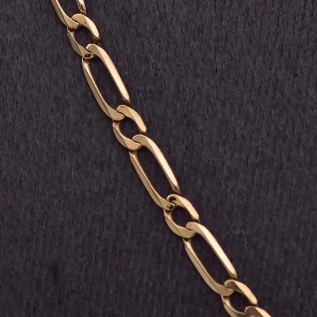 9ct Yellow Gold Chain Figaro-Link - View 2