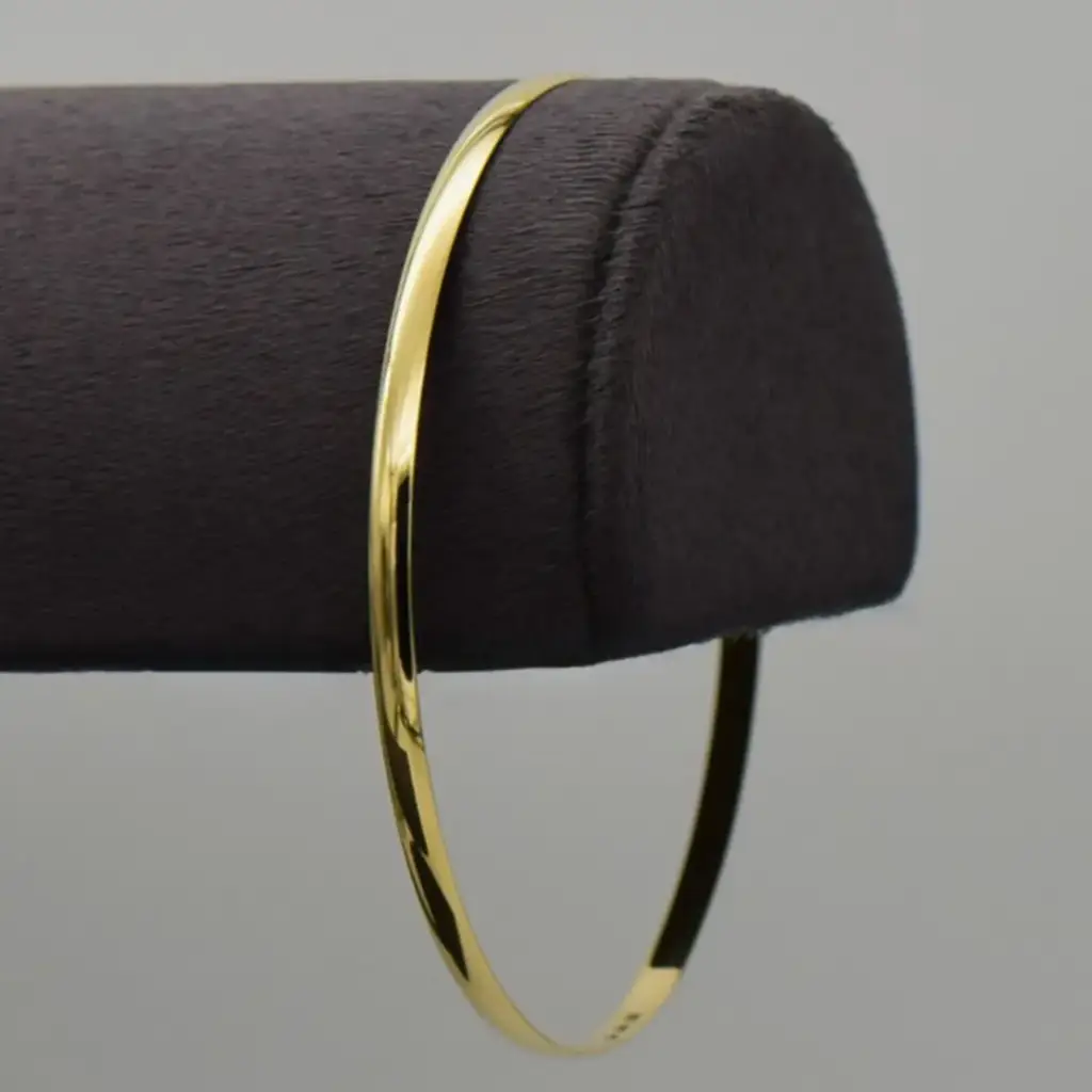 9ct Yellow Gold Bangle Plain