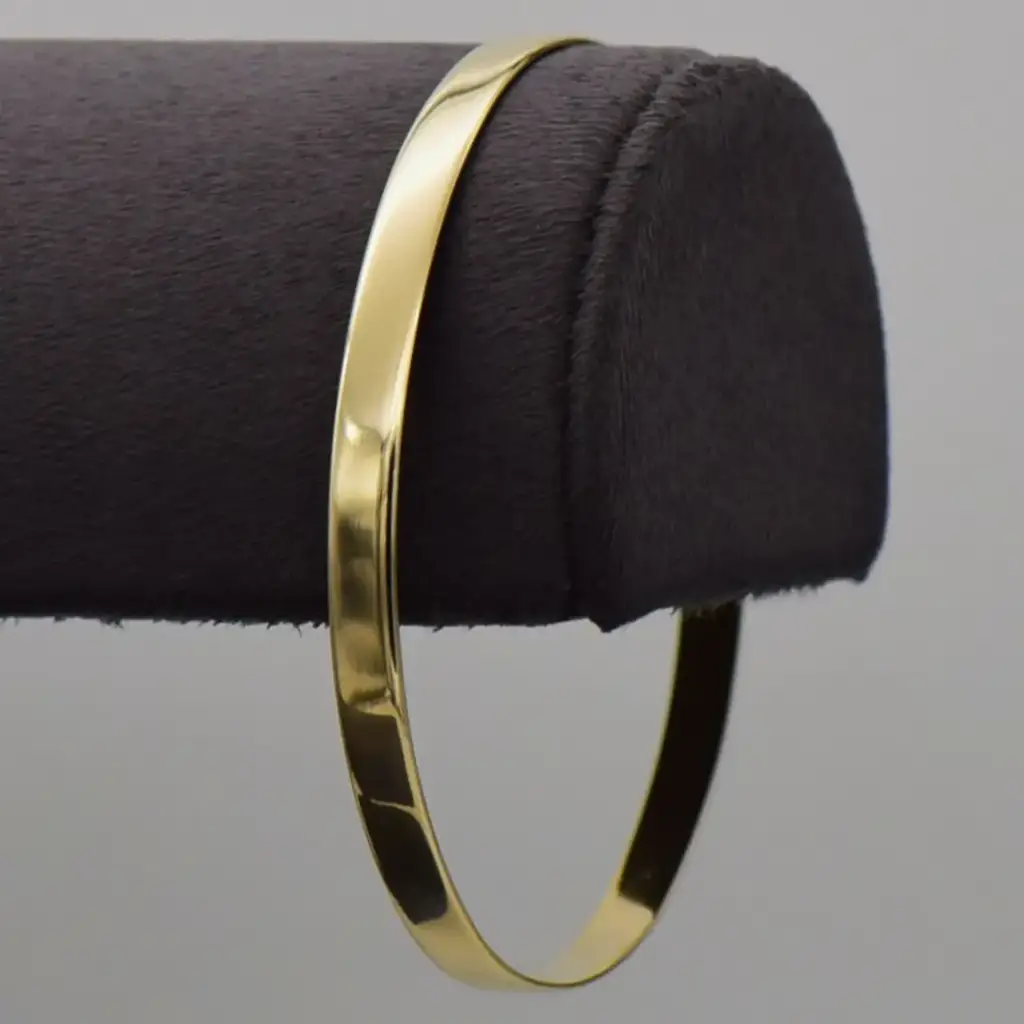 6ct Yellow Gold Bangle Plain