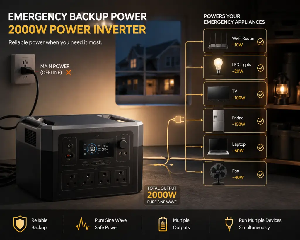 Choetech 2000W Portable Power Station (1920Wh)