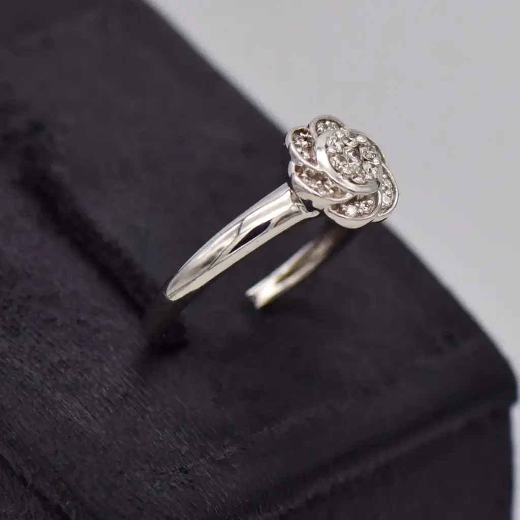 18ct White Gold Dress Ring - View 2