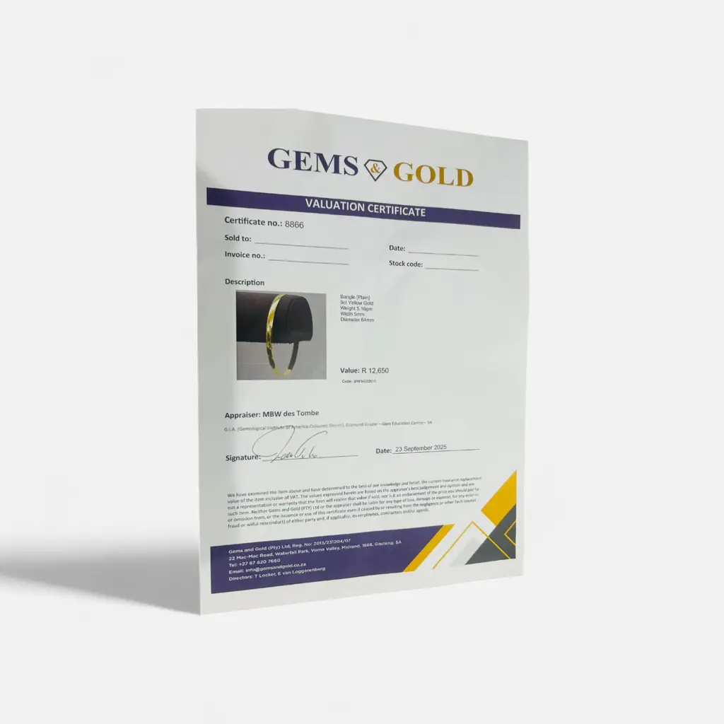 9Ct Bangle 5.16Gm Bangle - View 4