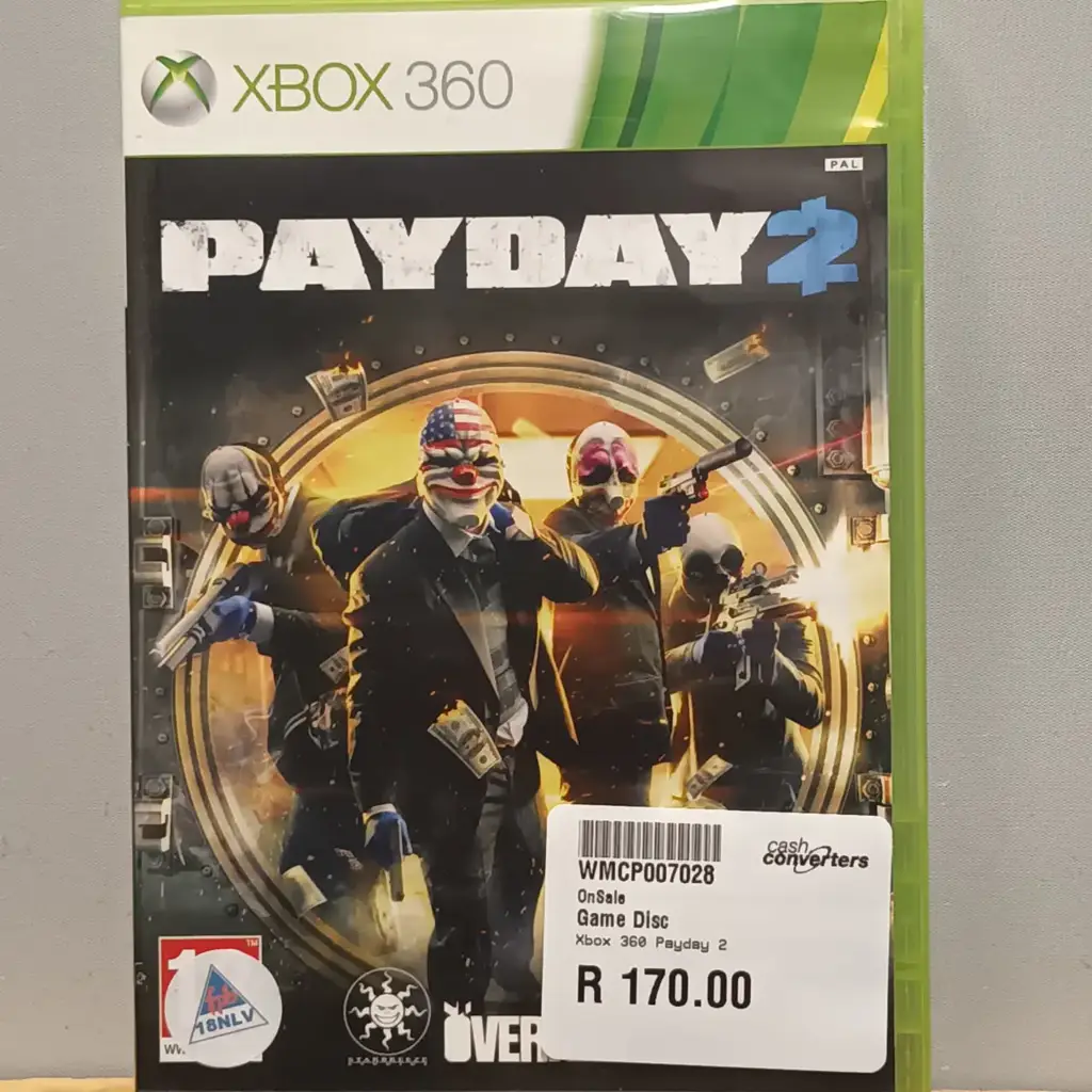 Xbox 360 Payday 2 Game Disc