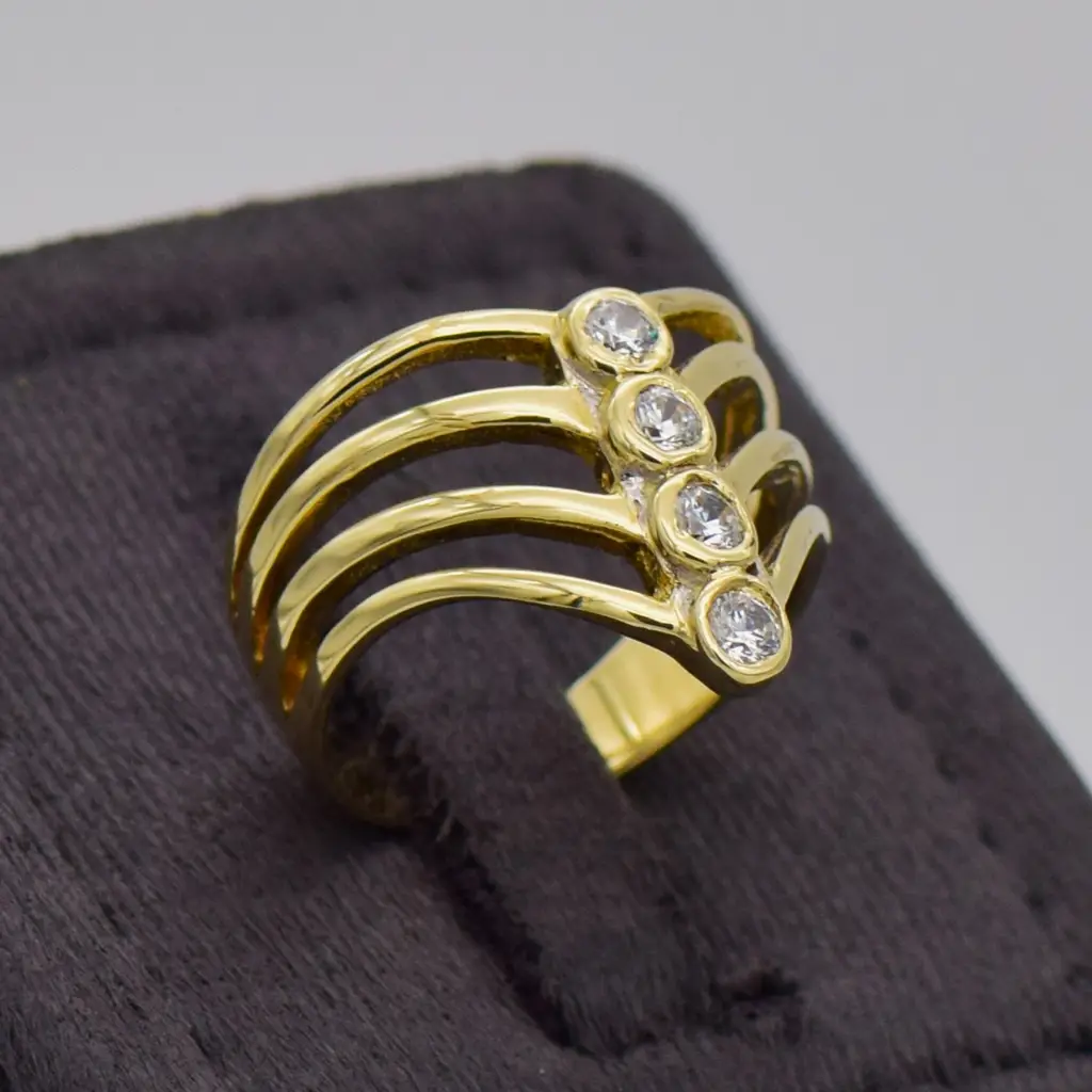 9ct Yellow Gold Dress Ring - View 2