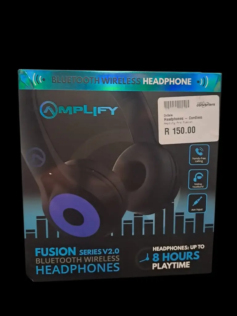 Amplify Fusion Series Bluetooth Wireless Headphones-Blue/Black