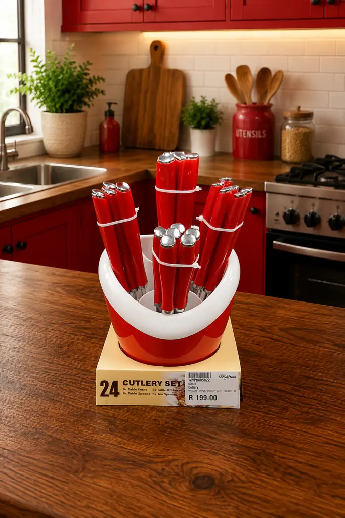 R/Home 24Pcs Cutley Wth Holder Set
