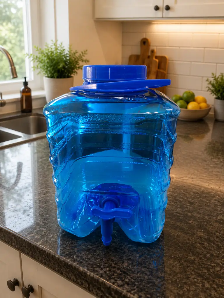 10L Square Blue Water Drum With Tap