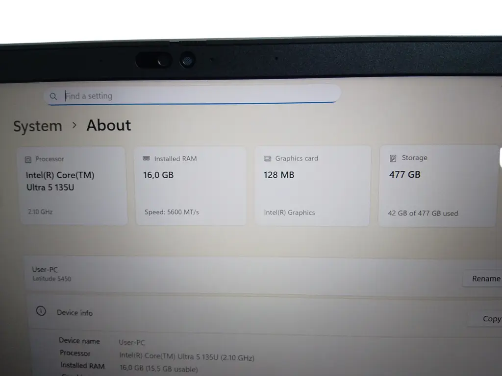Dell Intel Core Ultra 5 135U - View 3