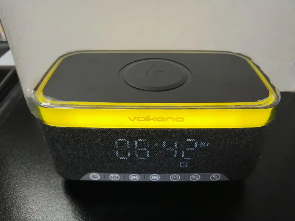 Volkano Radiant Speaker Arlam Clock With Wireless Charging