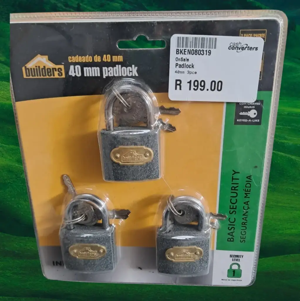 Builders 3 Piece 40 Mm Padlock Set