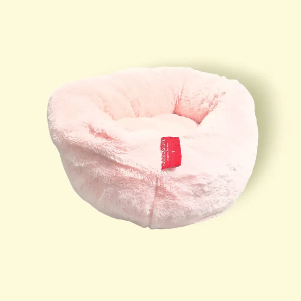 Small Pink Cuddler Dog Bed - View 2