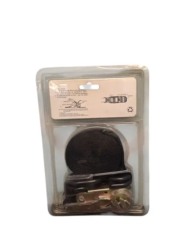 Ratchet Tie-Down Straps Measuring 1 Inch Wide By 15 Feet Long - View 2
