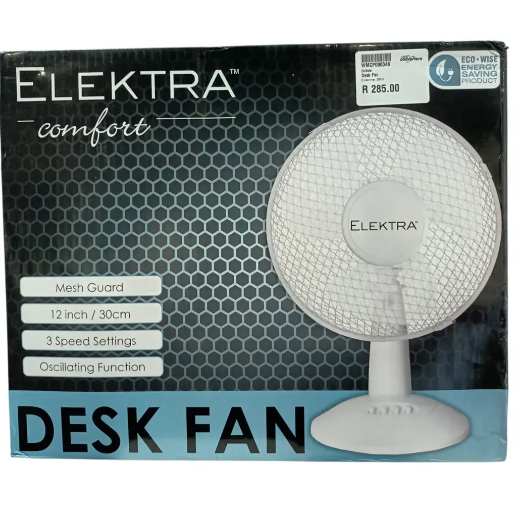 Elektra Oscillating Desk / Table Fan (30Cm)