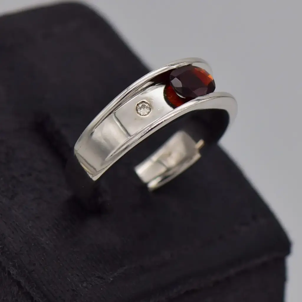 9ct White Gold Dress Ring - View 2
