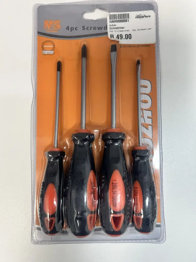 M And S Professional - 4 Piece Screwdriver Set