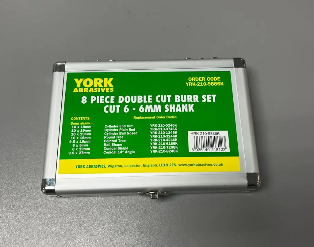 York Abrasives 8-Piece Cut Burr Set - View 2