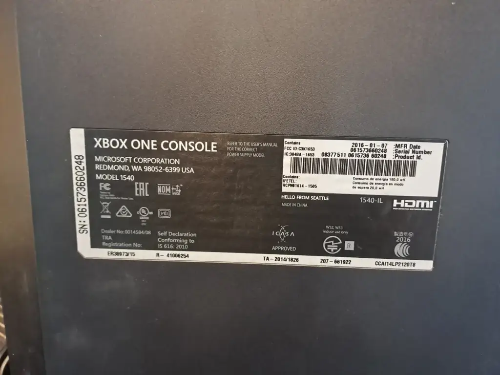 Microsoft Xbox One – Model 1540 – Second Hand - View 3