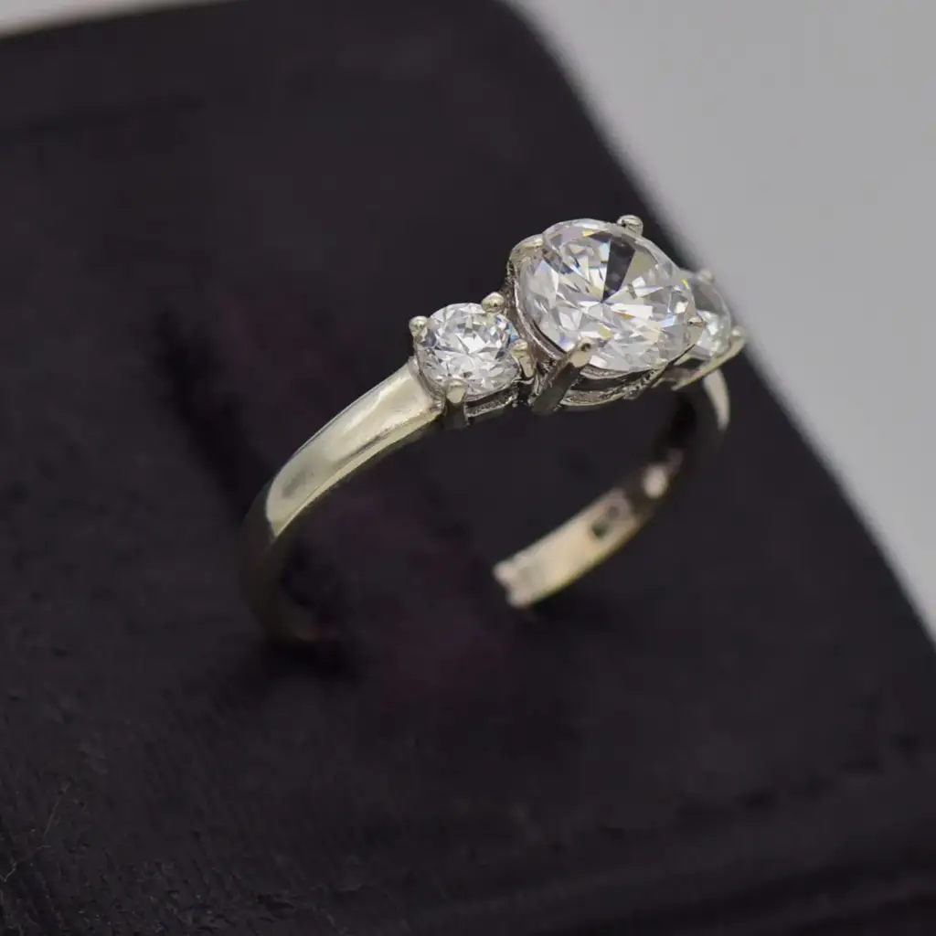 Silver-925 Engagement Ring - View 2
