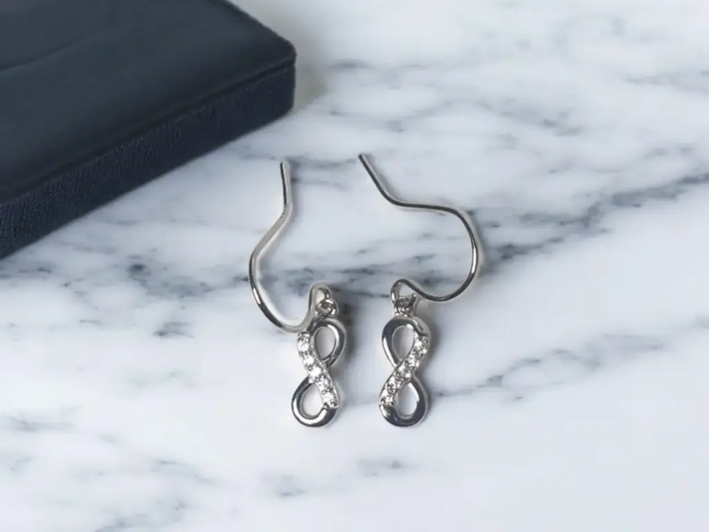 Sser 207 Infinity Fish Hook Earrings - View 2