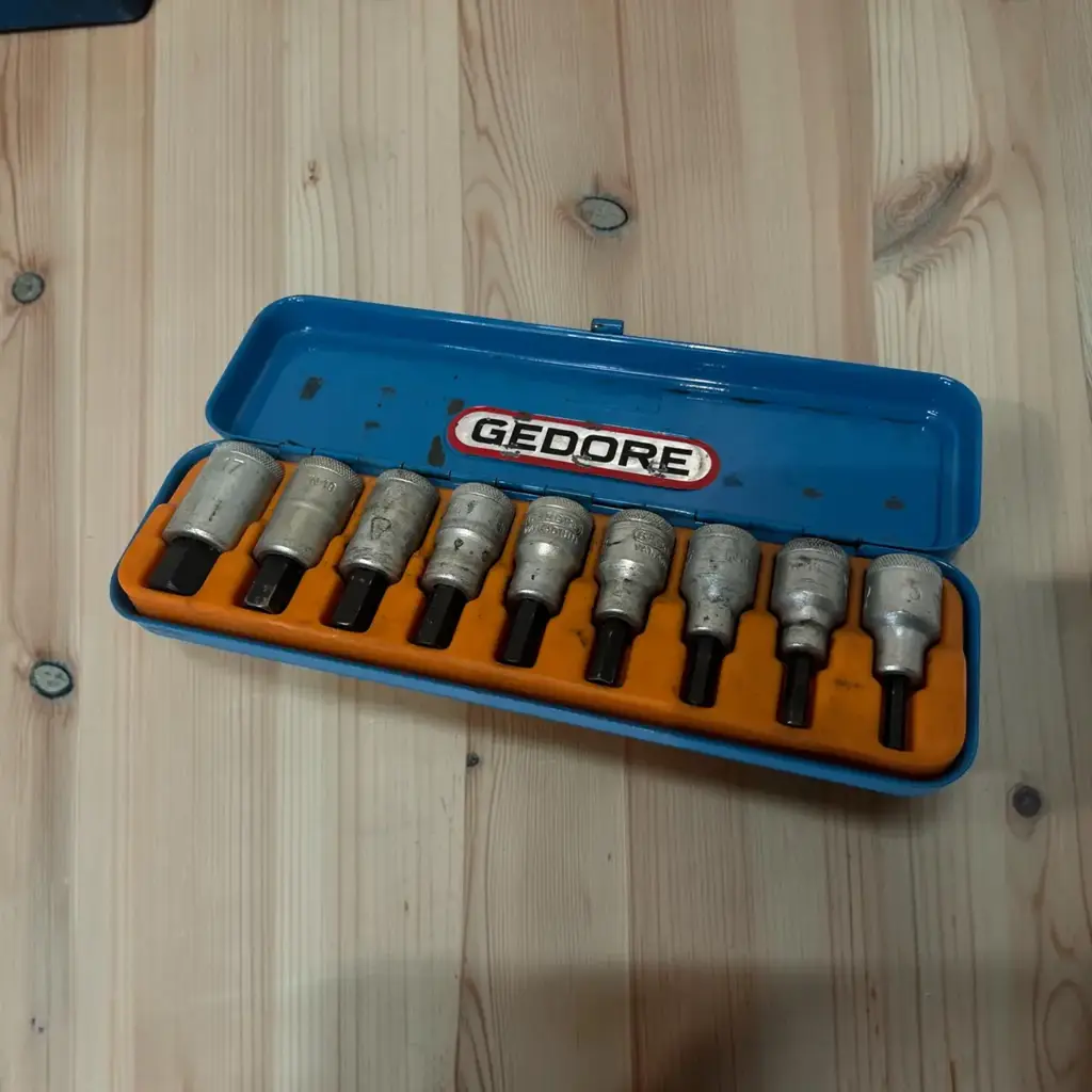 Gedore Screwdriver Set 1/2" 9 Pieces Internal Hexagon 5-17Mm