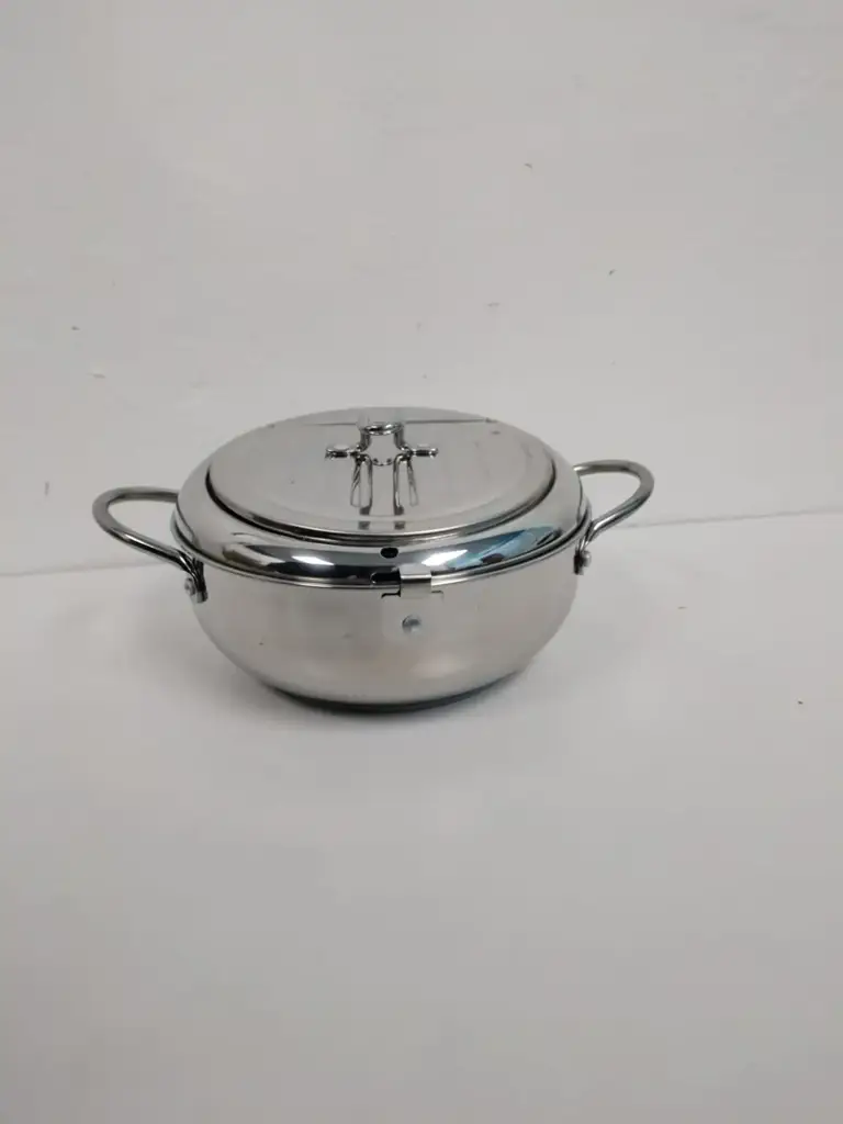 Stainless Steel Frying Pot With Thermometer And Oil Drain Rack-Ib-186 - View 2