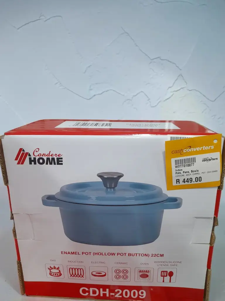 Condere Enamel Pot 22Cm Cast Iron - View 2