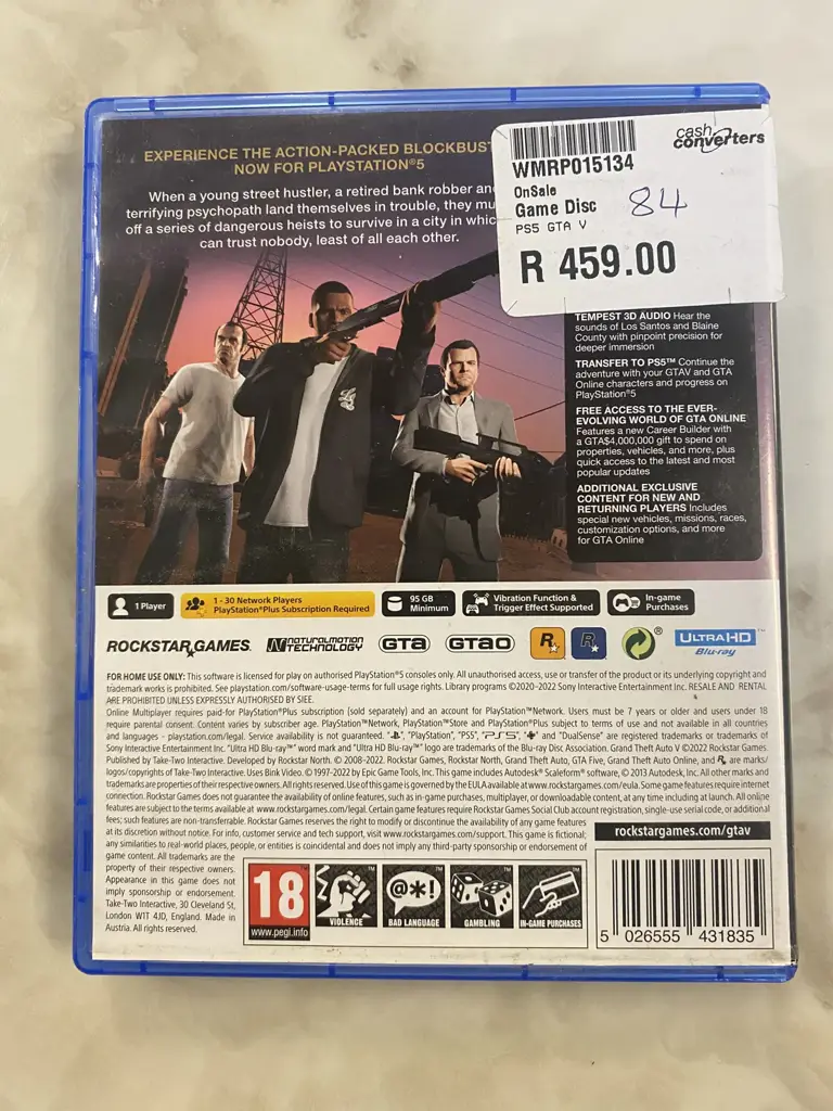 Ps5 Grand Theft Auto Five