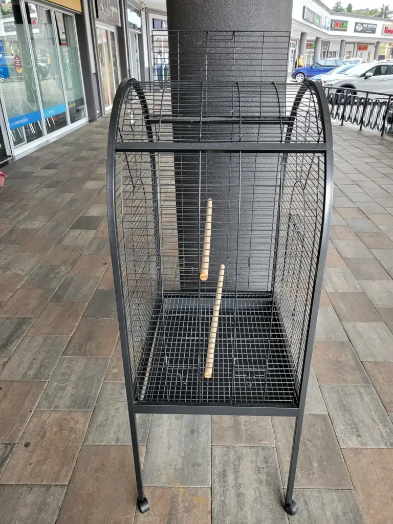 Black Metal Parrot Cage - View 2