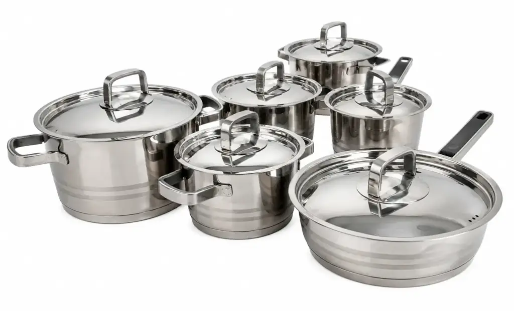 Totally Home Heavy Duty Pot Set – 12 Piece Stainless Steel Cookware Set - View 2