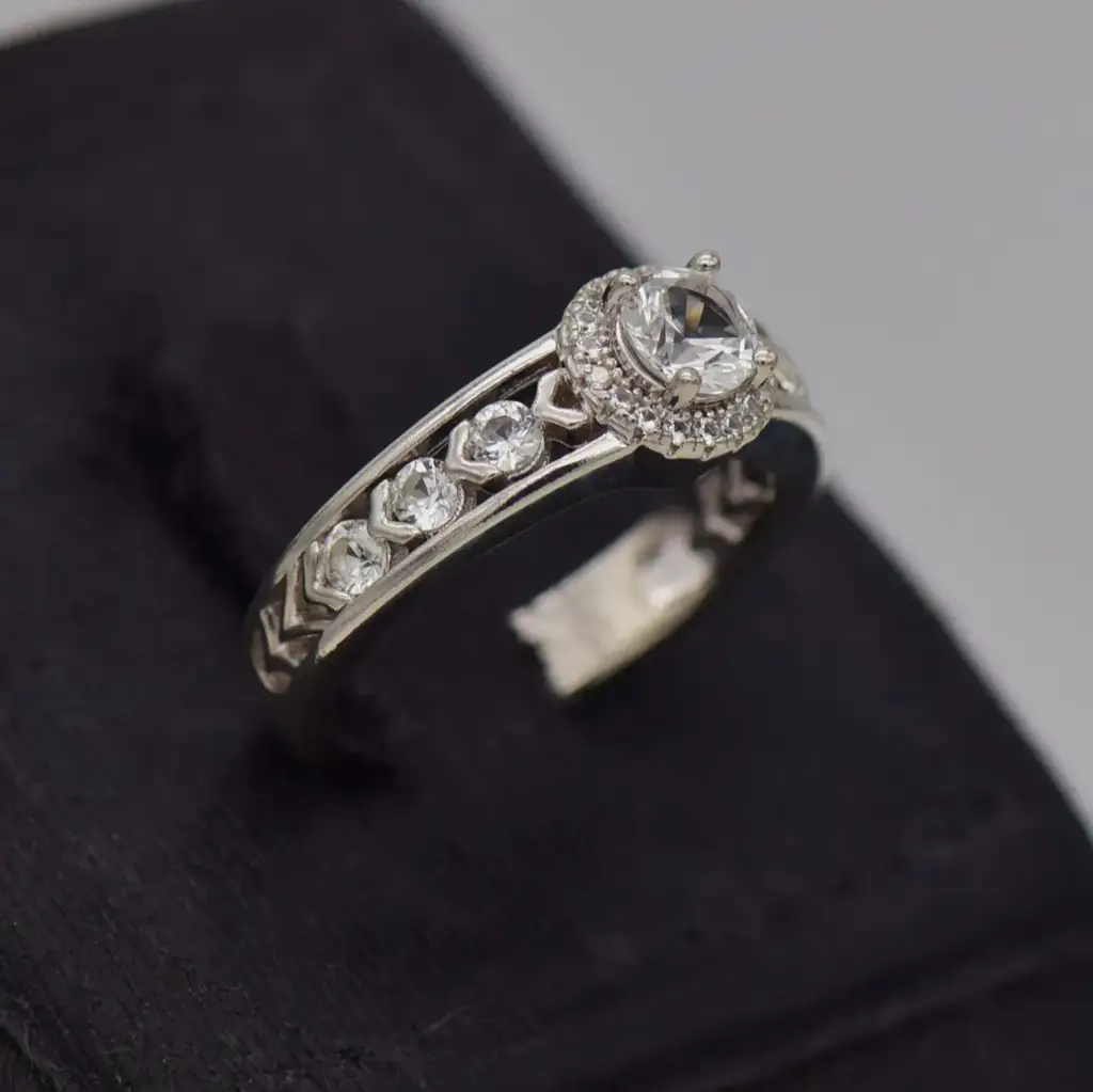 Silver-925 Dress Ring - View 2
